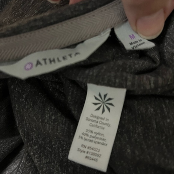 Athleta Mini Heather Brown Tulip Rush Dress Long sleeves women’s M - Picture 4 of 8